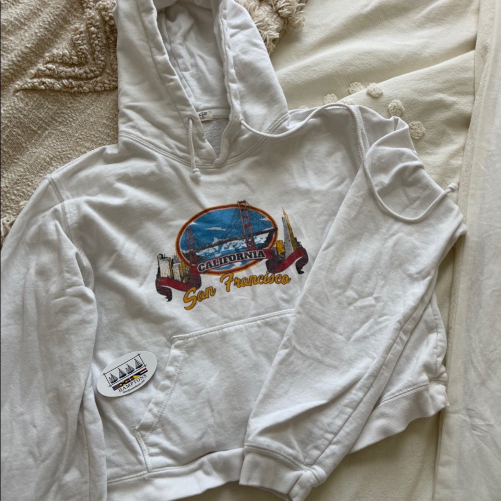 brandy melville cropped san fran hoodie